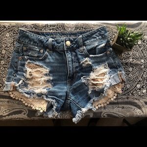 DENIM FRINGE SHORTS💙🗣👖